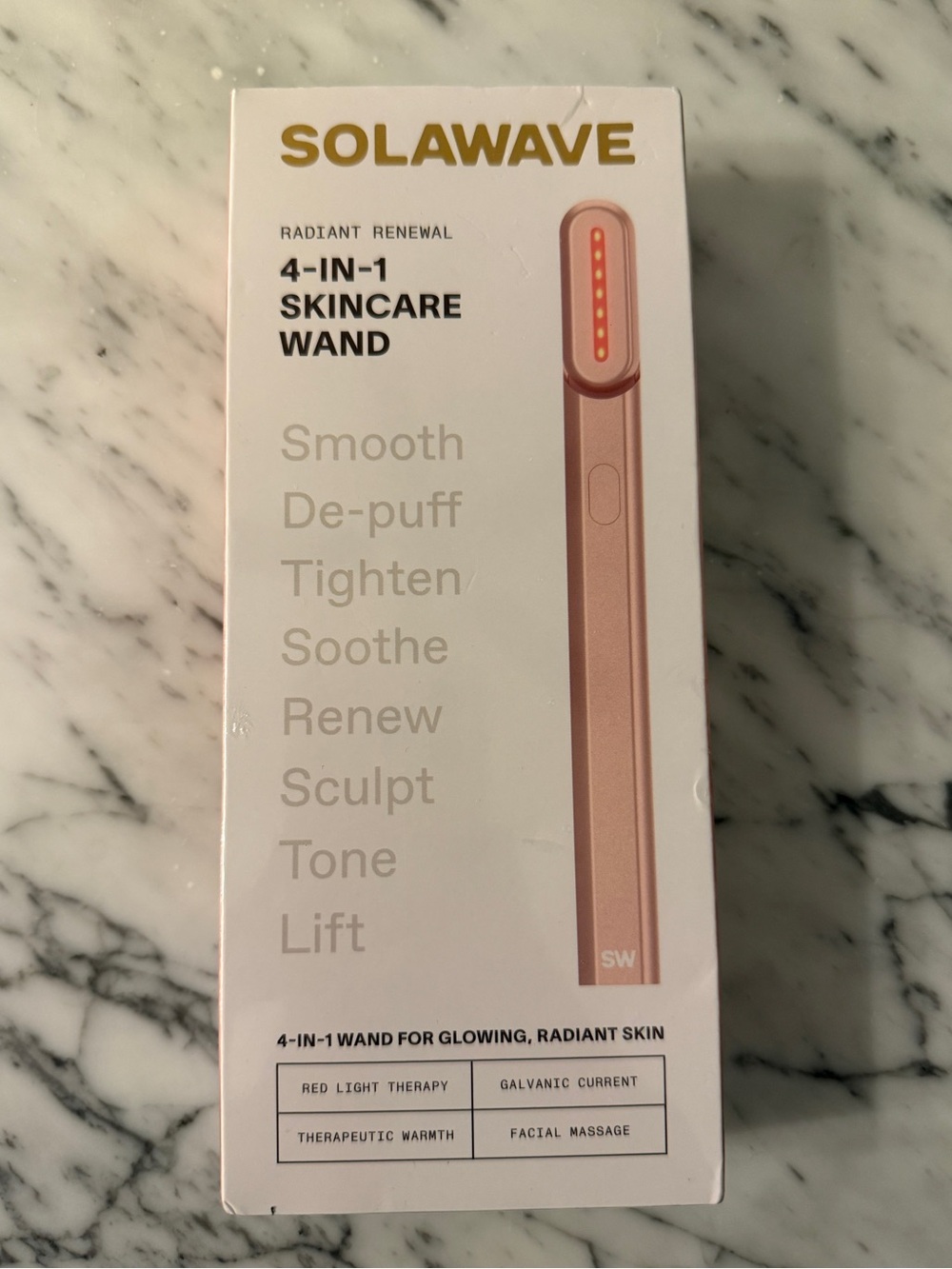 NEW Solawave Radiant Renewal Wand | Red Light Therapy + Microcurrent | In Box